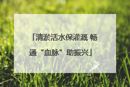 清淤活水保灌溉 畅通“血脉”助振兴