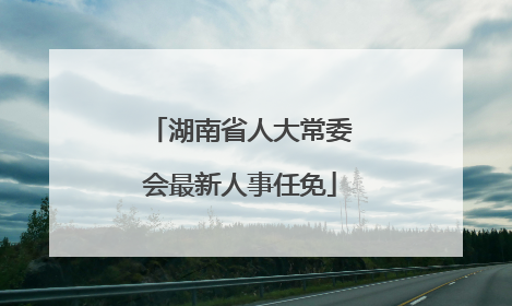 湖南省人大常委会最新人事任免