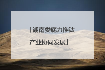 湖南娄底力推钛产业协同发展