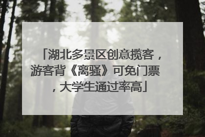 湖北多景区创意揽客，游客背《离骚》可免门票，大学生通过率高