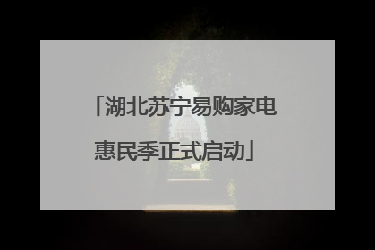 湖北苏宁易购家电惠民季正式启动