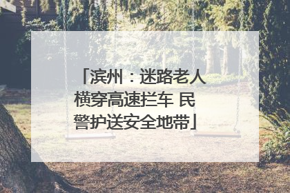滨州：迷路老人横穿高速拦车 民警护送安全地带