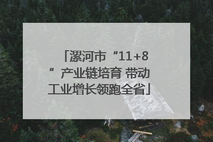 漯河市“11+8”产业链培育 带动工业增长领跑全省