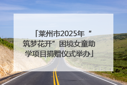莱州市2025年“筑梦花开”困境女童助学项目捐赠仪式举办