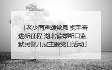 老少同声颂党恩 携手奋进新征程 湖北省琴断口监狱民警开展主题党日活动