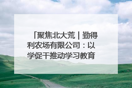 聚焦北大荒｜勤得利农场有限公司：以学促干推动学习教育“升温提速”