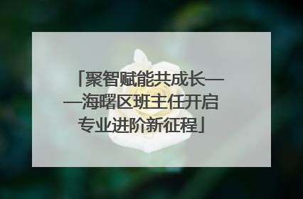 聚智赋能共成长——海曙区班主任开启专业进阶新征程