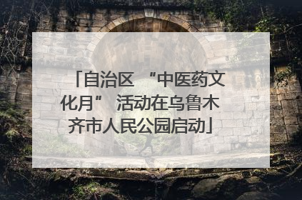自治区 “中医药文化月” 活动在乌鲁木齐市人民公园启动
