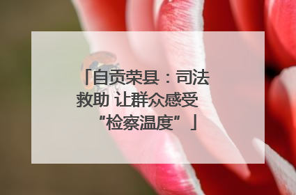 自贡荣县：司法救助 让群众感受“检察温度”