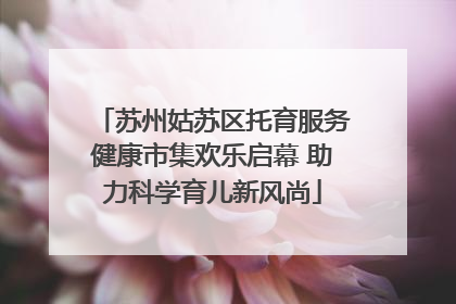 苏州姑苏区托育服务健康市集欢乐启幕 助力科学育儿新风尚