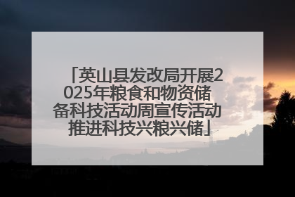 英山县发改局开展2025年粮食和物资储备科技活动周宣传活动 推进科技兴粮兴储