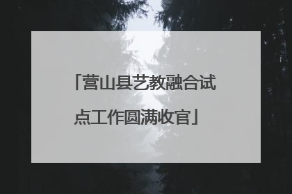 营山县艺教融合试点工作圆满收官