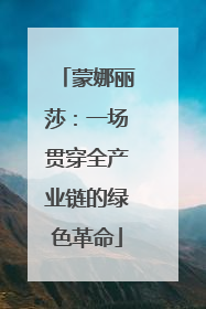 蒙娜丽莎：一场贯穿全产业链的绿色革命