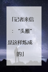 记者来信：“头雁”是这样炼成的