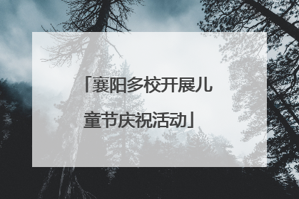 襄阳多校开展儿童节庆祝活动