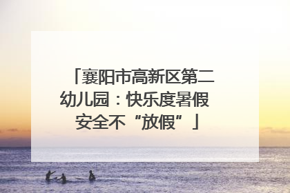 襄阳市高新区第二幼儿园：快乐度暑假 安全不“放假”