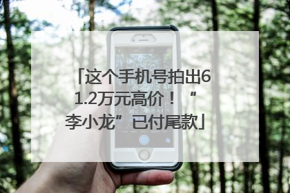 这个手机号拍出61.2万元高价！“李小龙”已付尾款