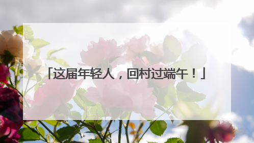 这届年轻人，回村过端午！