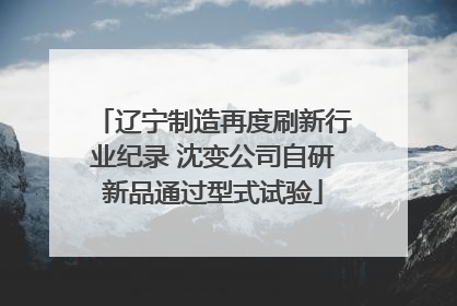 辽宁制造再度刷新行业纪录 沈变公司自研新品通过型式试验