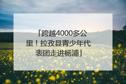 跨越4000多公里！拉孜县青少年代表团走进杨浦