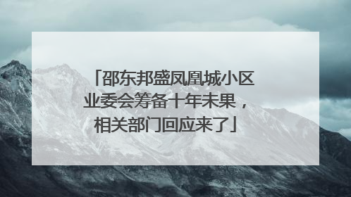 邵东邦盛凤凰城小区业委会筹备十年未果，相关部门回应来了