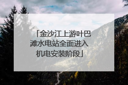 金沙江上游叶巴滩水电站全面进入机电安装阶段