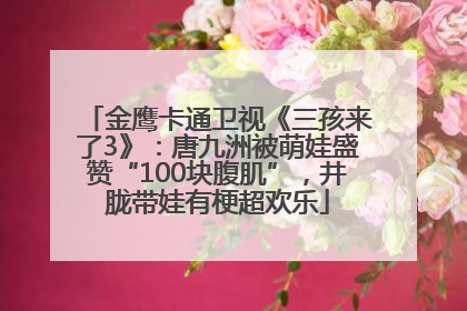 金鹰卡通卫视《三孩来了3》：唐九洲被萌娃盛赞“100块腹肌”，井胧带娃有梗超欢乐