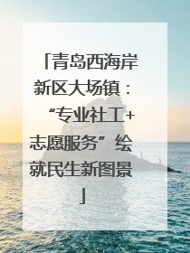青岛西海岸新区大场镇：“专业社工+志愿服务”绘就民生新图景
