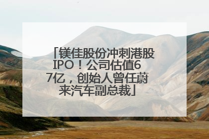 镁佳股份冲刺港股IPO！公司估值67亿，创始人曾任蔚来汽车副总裁