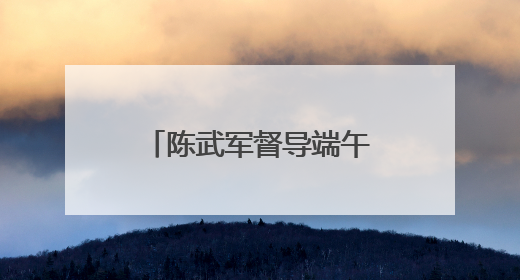 陈武军督导端午期间游划龙舟安保维稳工作（图）