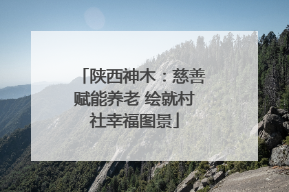 陕西神木：慈善赋能养老 绘就村社幸福图景