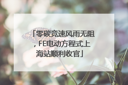 零碳竞速风雨无阻，FE电动方程式上海站顺利收官