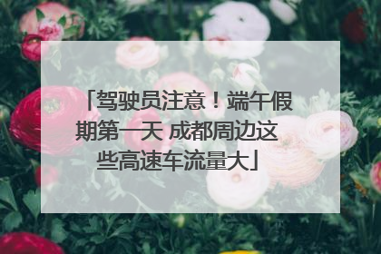 驾驶员注意！端午假期第一天 成都周边这些高速车流量大