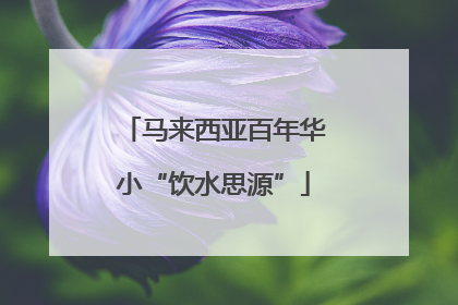 马来西亚百年华小“饮水思源”