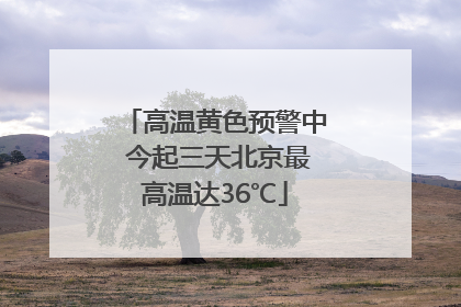 高温黄色预警中 今起三天北京最高温达36℃