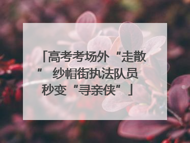 高考考场外“走散” 纱帽街执法队员秒变“寻亲侠”