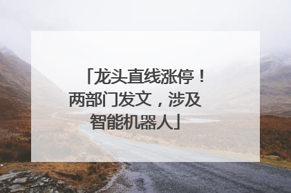 龙头直线涨停！两部门发文，涉及智能机器人