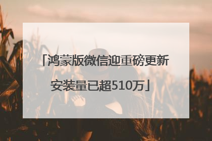 鸿蒙版微信迎重磅更新 安装量已超510万
