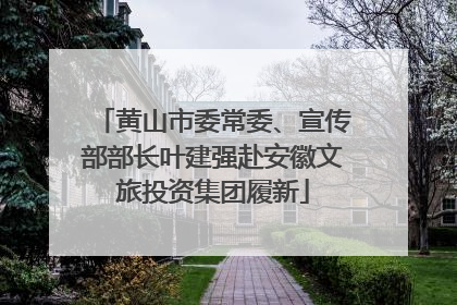 黄山市委常委、宣传部部长叶建强赴安徽文旅投资集团履新