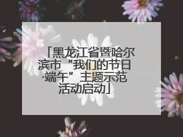 黑龙江省暨哈尔滨市“我们的节日·端午”主题示范活动启动