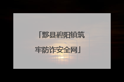 黟县碧阳镇筑牢防诈安全网