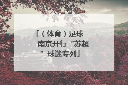 （体育）足球——南京开行“苏超”球迷专列