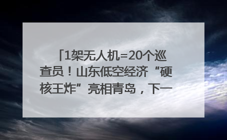 1架无人机=20个巡查员！山东低空经济“硬核王炸”亮相青岛，下一个万亿赛道藏在这里