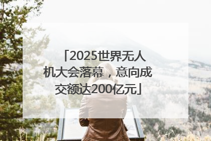 2025世界无人机大会落幕，意向成交额达200亿元