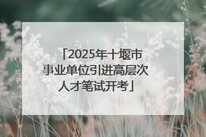 2025年十堰市事业单位引进高层次人才笔试开考