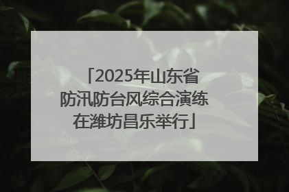 2025年山东省防汛防台风综合演练在潍坊昌乐举行