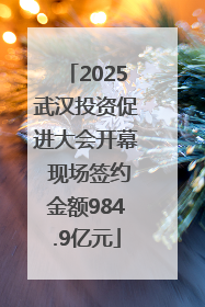 2025武汉投资促进大会开幕 现场签约金额984.9亿元