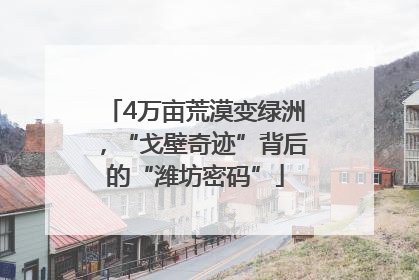 4万亩荒漠变绿洲，“戈壁奇迹”背后的“潍坊密码”