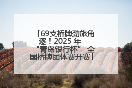 69支桥牌劲旅角逐！2025 年 “青岛银行杯” 全国桥牌团体赛开赛