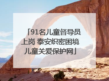 91名儿童督导员上岗 泰安织密困境儿童关爱保护网